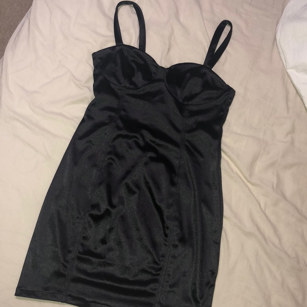 Satin Bustier Bodycon Dress